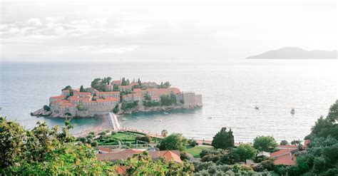 Aerial View Sveti Stefan Beach, Montenegro · Free Stock Photo