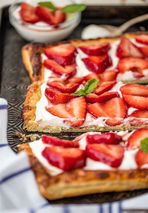 Strawberry Tart Recipe (Puff Pastry Tart) - The Cookie Rookie®