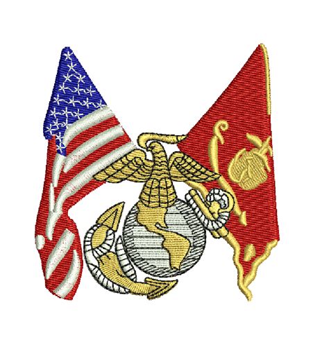 MARINE CORPS LOGO EMBROIDERY DESIGN | USA FLAG EMBROIDERY DESIGN ...