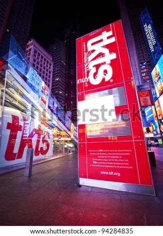 New York - Dec 28: Famous Cheap Tickets (Tkts) Booth For Broadway ...