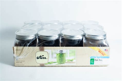 12 Kerr Wide Mouth Mason Jars (473ml) With Lids - Rootlab