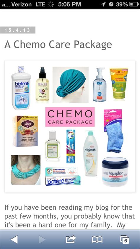 Chemo care package | DIY | Pinterest