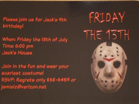 Friday the 13th Party Ideas ~ Jamielz