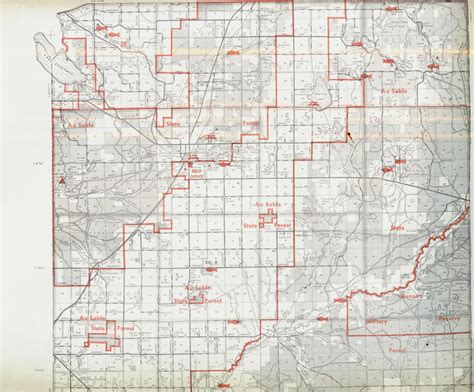 1964 Michigan Department of Conservation Map - Kalkaska County - Detailed!