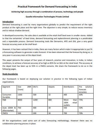 Demand Forecasting - 10+ Examples, Format, Pdf