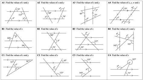 Geometry Parallel Lines And Angles
