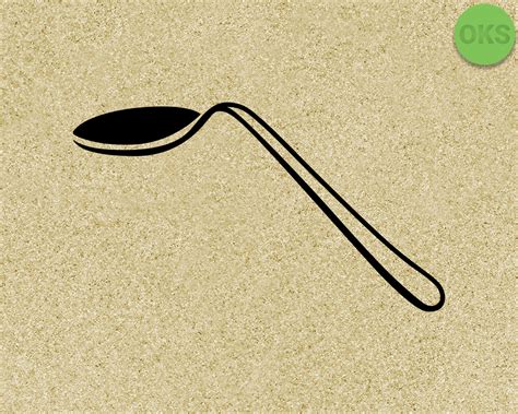 bent spoon bending SVG cut files, DXF, vector EPS cutting file By CrafterOks | TheHungryJPEG