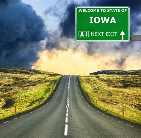 IOWA road sign against clear blue sky — Stock Photo © Alexis84 #89643866