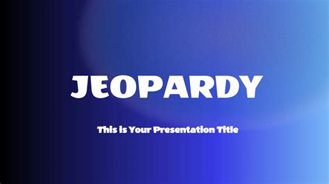 Jeopardy Board Template – Free Google Slides Template - NEW!