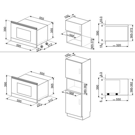 Microondas integrable SMEG MP422X1, Integrable, Con Grill, Inoxidable