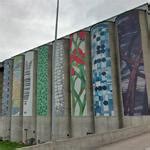 Abandoned grain elevator art project in Omaha, NE (Google Maps)