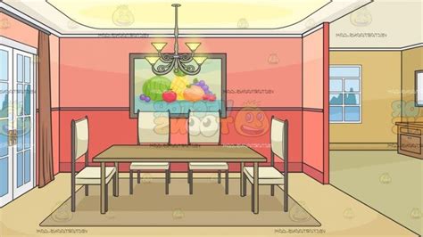 dining room cartoon background in 2020 | Cartoon background, Living ...