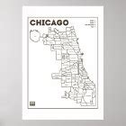 Map of Chicago City Poster | Zazzle.com