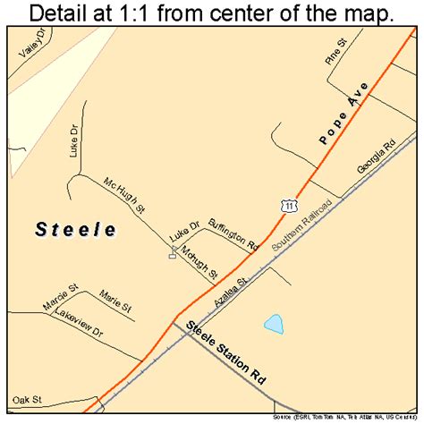 Steele Alabama Street Map 0172888