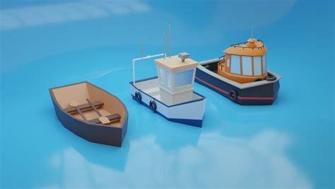 Low-Poly Boat Pack 3D model - TurboSquid 2005348