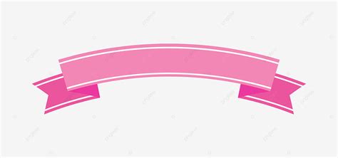 Curved Ribbon Banner Clipart Transparent PNG Hd, Curved Flat Ribbon Pink Color, Ribbon, Banner ...