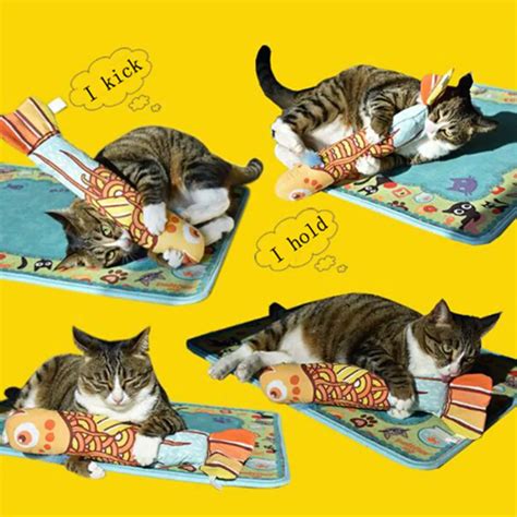 Interactive Crackle Fancy Catnip Cat Toy Colorful Fish Cat Mint Goods Funny Toys For Cat Pet ...