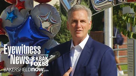 House Speaker Kevin McCarthy attends unveiling new of new veteran's space at Bakersfield College ...