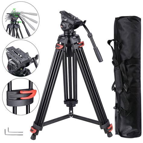 Yescom 71" Professional Camera Tripod Portable DV Live Stream Game Webcam Video Steady Stand ...