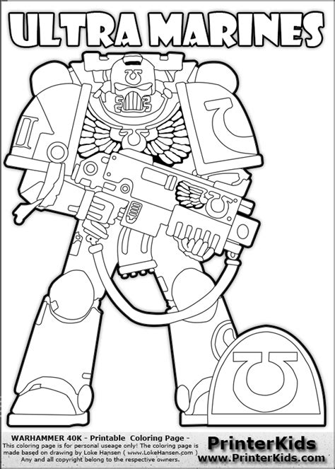 Space Marine Coloring Pages Coloring Pages