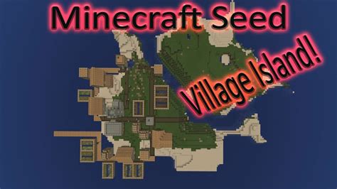 Minecraft Bedrock Seed- Village Island- Coolest Village Ever! - YouTube