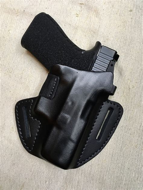 Glock 43x Mos Leather Holster Owb - Etsy