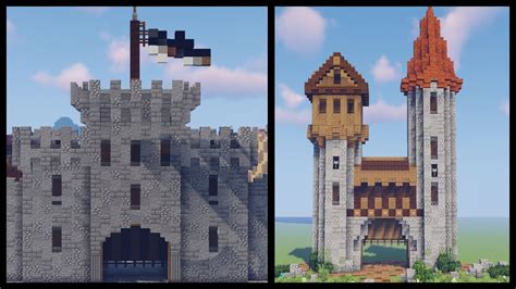 5 Awesome Medieval Gatehouse Designs [ Minecraft Timelapse ] - YouTube