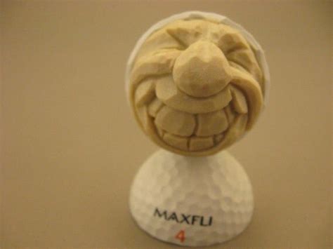 Hand Carved Caricature Golf Ball