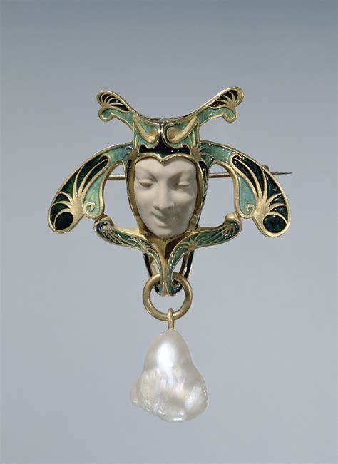 Gold and enameled brooch by René Lalique, circa 1897-1899 | Art nouveau jewelry, Lalique jewelry ...