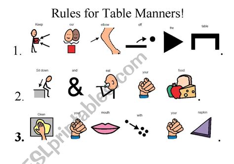 Table Manners - ESL worksheet by berrydawson08