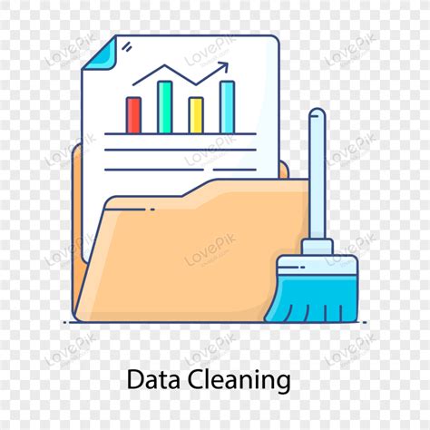 Flat Outline Concept Icon Of Data Cleaning, Icon, Data Cleaning ...