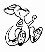 Kangaroo Coloring Boxing Pages Kangaroos Printable Fighting Two Wallaby  sketch template