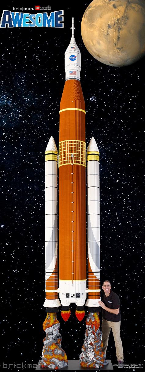 This Incredible LEGO NASA SLS Rocket Measures Almost 25 Feet Tall