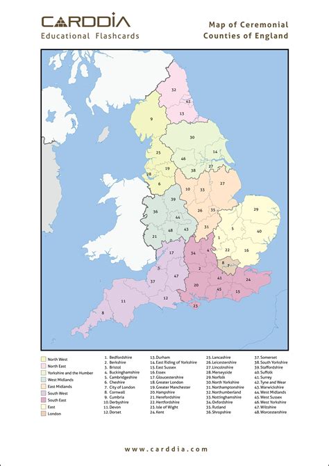 Map of Counties of England | Free Download [JPG + PDF]