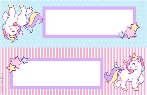 Unicornio: Tarjetas, Invitaciones y Etiquetas para Candy Bar para Fiestas de Cumplea ...