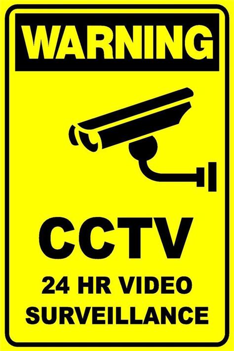 (2 X SIGNS) - CCTV SECURITY CAMERA 24HR VIDEO SURVEILLANCE SIGN - 300 X 225MM | eBay