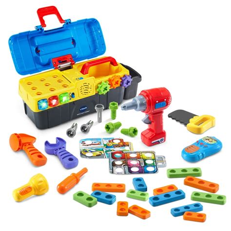 VTech Drill and Learn Toolbox Deluxe Role-Play Toolbox Toy - Walmart.com - Walmart.com