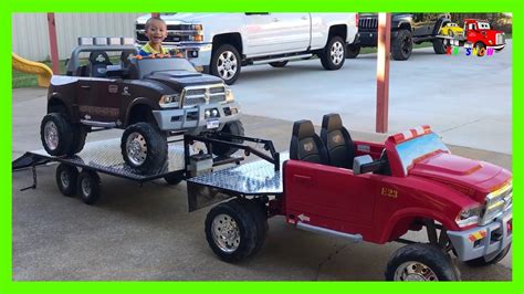 Playing With Custom Built Gooseneck Trailer Flatbed Truck Hauling ...