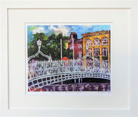 “Ha’penny Bridge” 13 x 11″ Frame – Signed Framed Print – Ruth Moloney Art