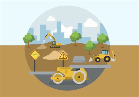 Flat Construction Site Vectors 152961 Vector Art at Vecteezy