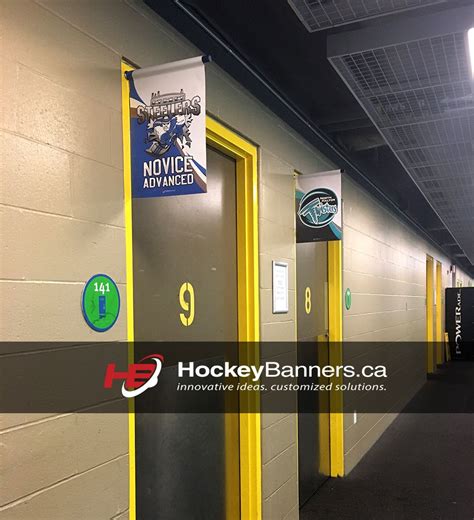 Hockey Banners - Dressing Room Door FlagsHalifax NS Eastwood Design | Room doors, Hockey, Hotel door