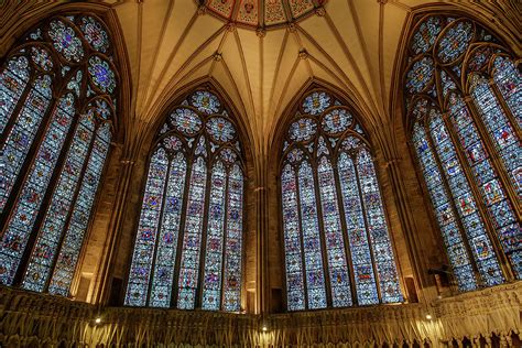 York Minster Chapter House stained glass windows Photograph by Tim Clark