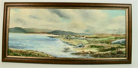 Unknown - California Seaside Village Painting For Sale at 1stDibs