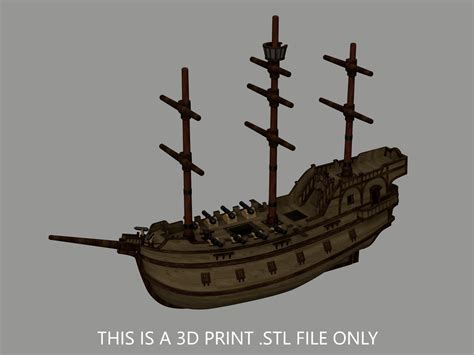 3D file Sea of Thieves - Galleon Ship - 3D Print .STL File 🚢・3D ...