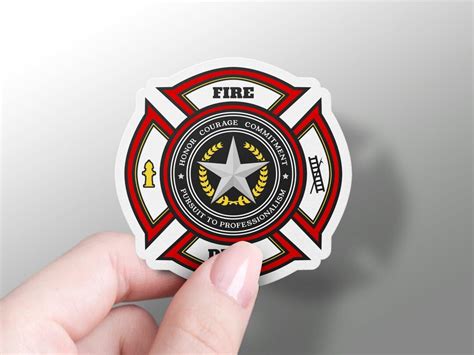 Fire Department Sticker - Etsy