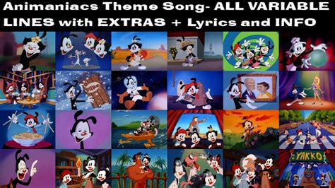 The ORIGINAL ANIMANIACS Theme Song - ALL VARIABLE LINES with EXTRAS + LYRICS AND INFO - YouTube