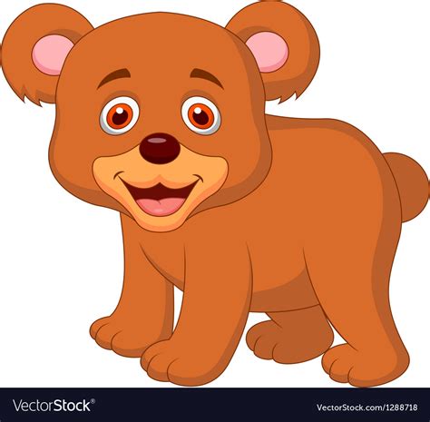 Cute babear cartoon Royalty Free Vector Image - VectorStock