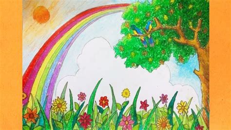 How to #drawing #rainbow #scenery #landscape #coloring #art #artist # ...