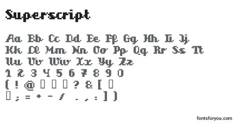 Superscript Font: Download for Free, Online