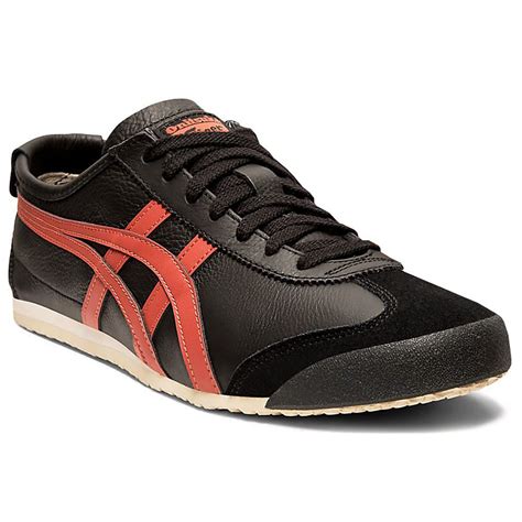 ASICS Men's Onitsuka Tiger Mexico 66 Black/Burnt Red Sneakers 1183A201.002 - WOOKI.COM